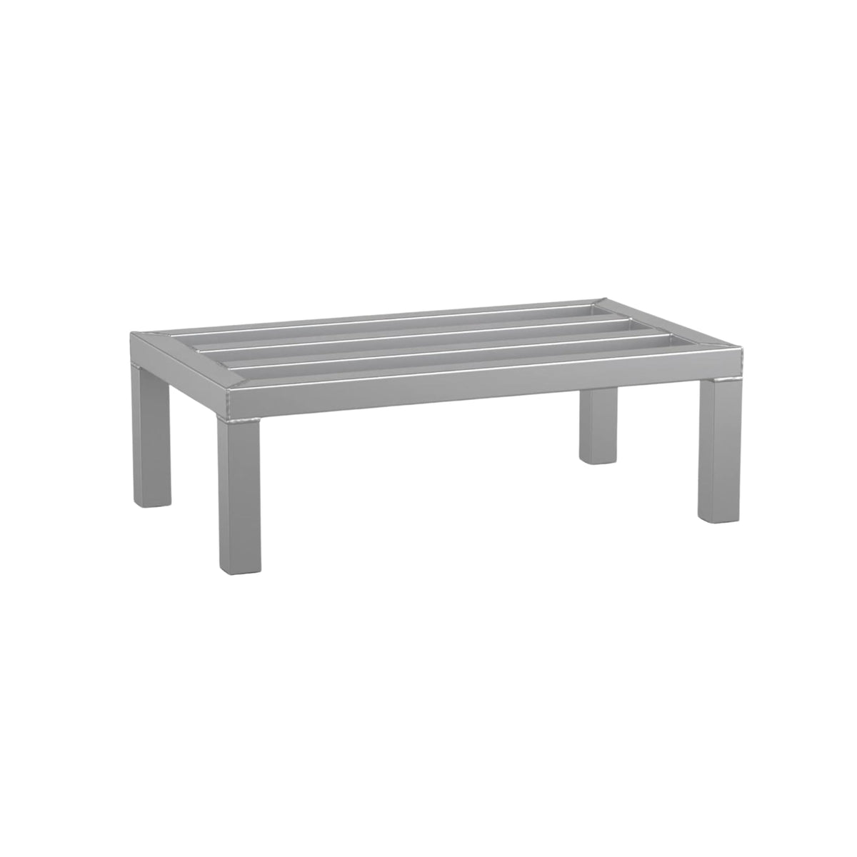 Focus Foodservice ™ - Dunnage Rack by Update International – 24"L x 20"W x 8"H, Aluminum, Silver, Model DNRK-2024