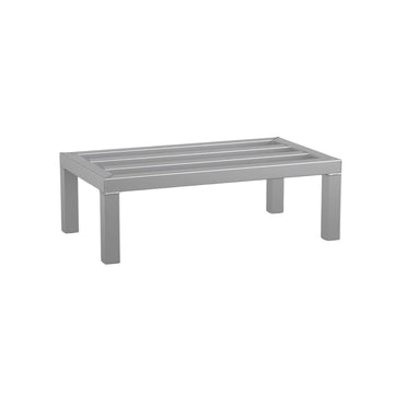 Focus Foodservice ™ - Dunnage Rack by Update International – 24"L x 20"W x 8"H, Aluminum, Silver, Model DNRK-2024
