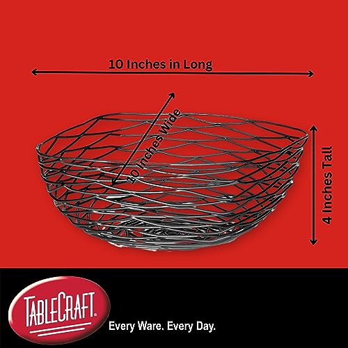 Tablecraft 10 inches x 10 inches x 4 inches / Black / Modern Display Baskets