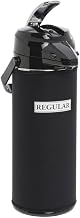 JavaSuits Airpot Cover Thermal Coffee Dispenser Cover Black Neoprene White Decaf Imprint 2.2L - 12"H