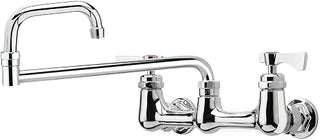 Krowne Royal Series 8" Center Wall Mount Faucet, 18" Jointed Spout, 14-818L