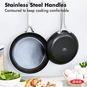 OXO Black / 9.5" & 11" Frying Pan Skillet Set / 4.0 cups Skillets