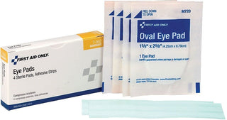 Sterile Eye Pads by First Aid Only – 2.4 Inch by 2.4 Inch, Cotton, White, Pack of 4, Model 7-002