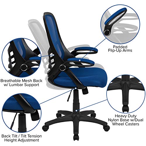 Flash Furniture Blue / Set of 1 / Contemporary Home Office Desk Chairs