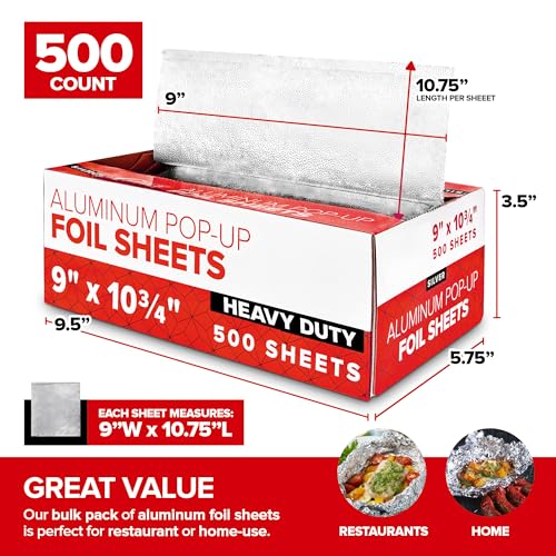 Stock Your Home 9 Inch / Silver / 500 Aluminum Foil