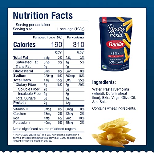 Barilla 7 Ounce (Pack of 4) / Penne / 1 Pasta