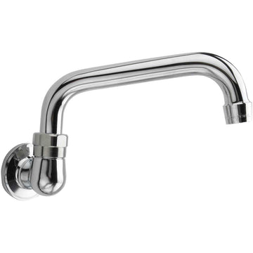 Royal Series Single Hole Wall Mount Faucet by Krowne – 4.5"L x 2.75"W x 8"H, Brass, Model 16-143L