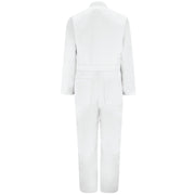 Men's Twill Action Back Coverall by Red Kap – Large, Polycotton, White, Model CT16WH RG L