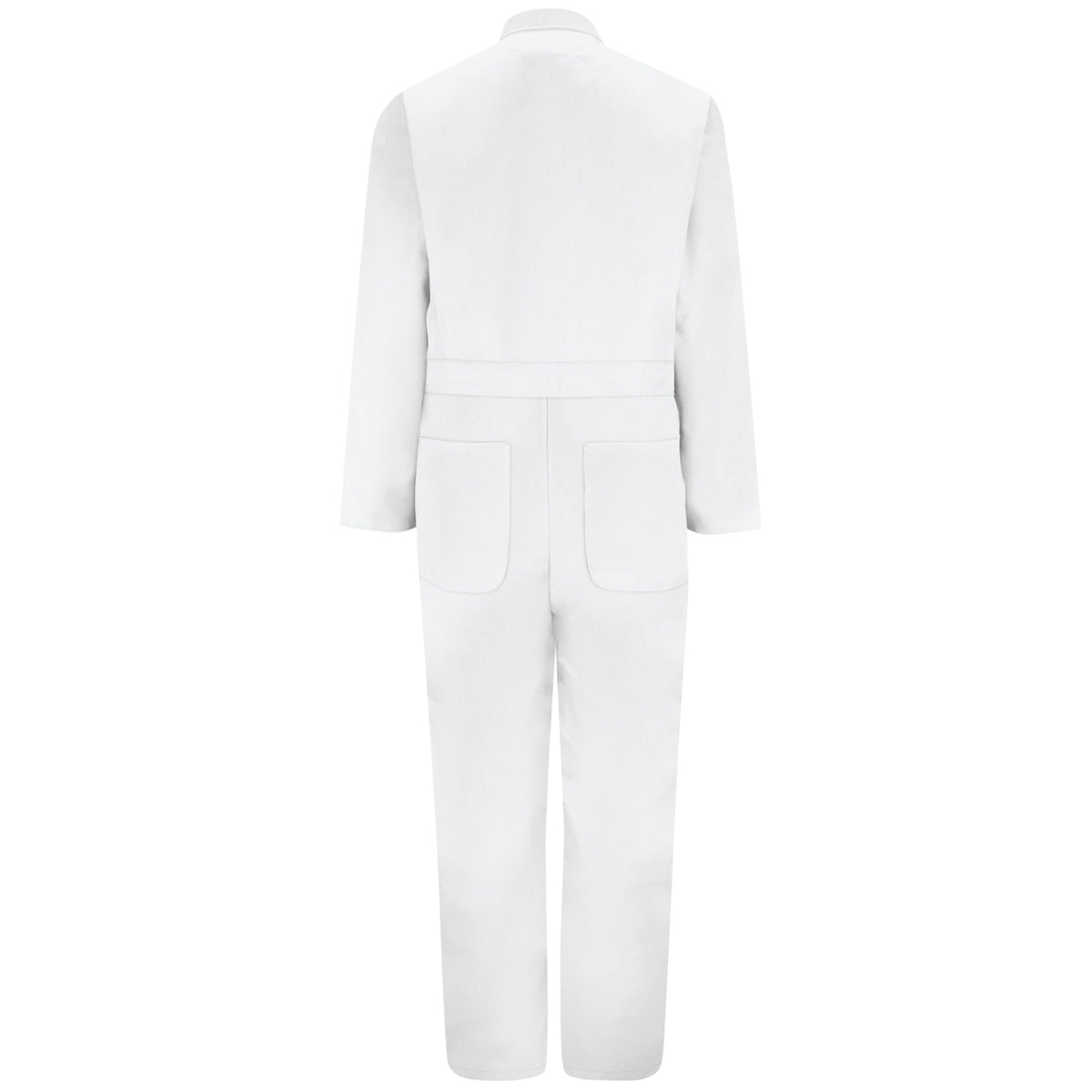 Men's Twill Action Back Coverall by Red Kap – Large, Polycotton, White, Model CT16WH RG L