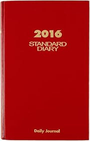 AT-A-GLANCE Standard Diary 2016, Daily Diary, 7.69 x 12.12 Inches, Red (SD37713)
