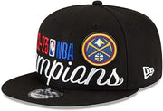 New Era Men's NBA Championship Adjustable 9FIFTY Locker Room Snapback Cap - Flat Bill Structured Baseball Hat