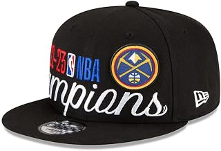 New Era Men's NBA Championship Adjustable 9FIFTY Locker Room Snapback Cap - Flat Bill Structured Baseball Hat