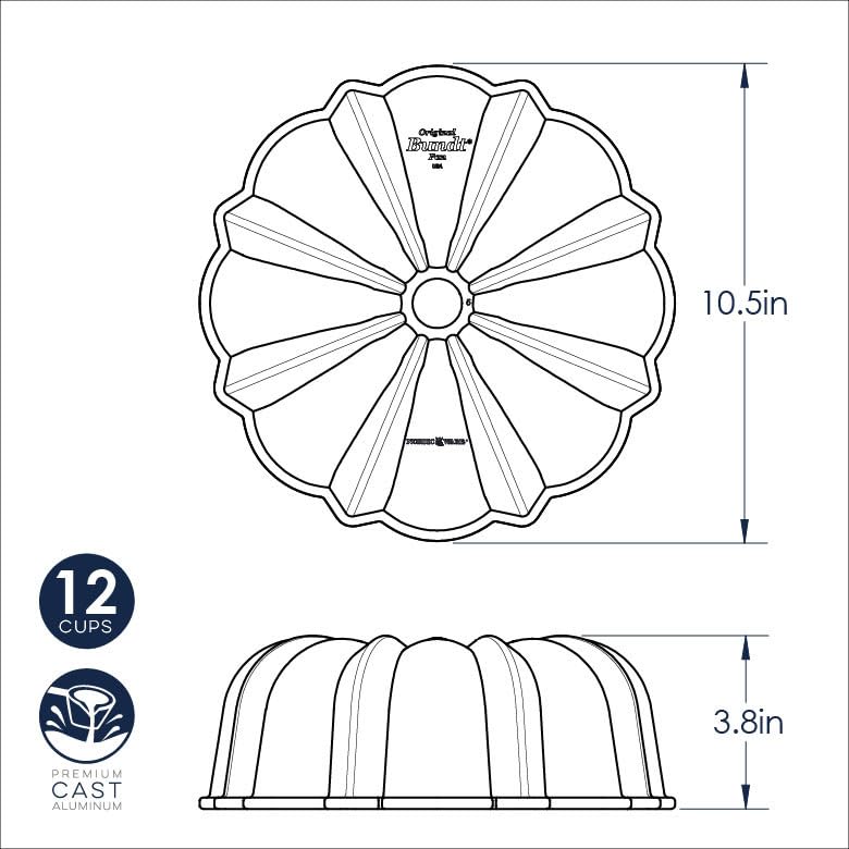Nordic Ware Gray / 12-Cup / Original 12 Cup Bundt Pans