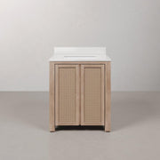Belmont 30 in. Single Sink Pre-Assembled Transitional Style Bathroom Vanity by Water Creation – 30" Width, Wood, Toffee Latte