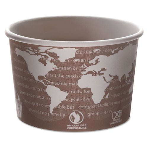 Eco-Products World Art PLA-Laminated Soup Containers, 8 oz - Includes 1,000 per case.