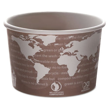 Eco-Products World Art PLA-Laminated Soup Containers, 8 oz - Includes 1,000 per case.