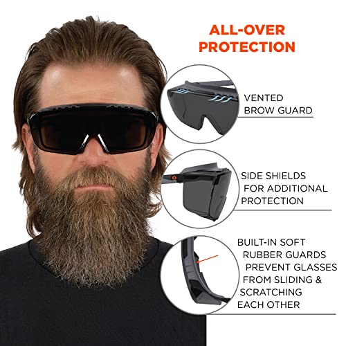 Ergodyne Smoke Lens / One Size / Smoke Lens Matte Black Frame Safety Glasses