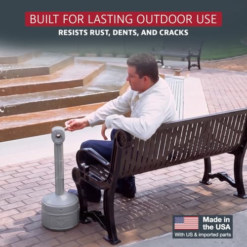 Justrite Grey / 1 Gallon / Smokers Cease Smoking Receptacles