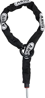 ABUS Frame Lock Chain - Adaptor Chain 2.0 8KS - Bicycle Secondary Security Chain - 8mm Thick - 85cm Long - Black - with Lock Bag 5950
