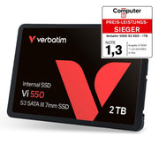 2TB Vi550 2.5" Internal Solid State Drive SSD SATA III Interface with 3D NAND Technology by Verbatim – 2TB, 2 TB, 3D Nand, Black, Model 49354