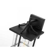 Miller One Light Outdoor Wall Sconce Black by Lighting Design – Iron, Black, Model OD312W12BK