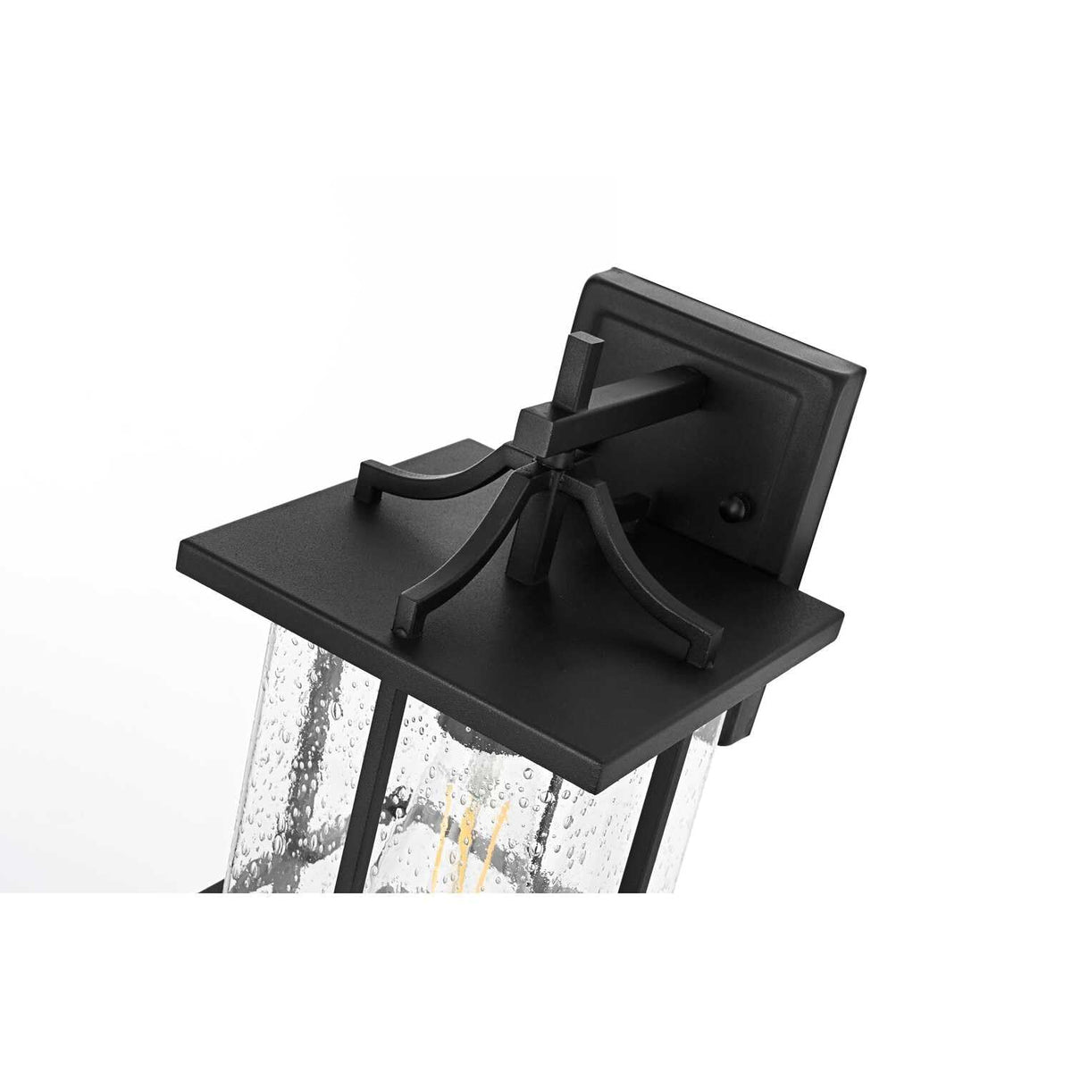Miller One Light Outdoor Wall Sconce Black by Lighting Design – Iron, Black, Model OD312W12BK