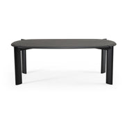Steven - Modern Black Oval Dining Table by Limari Home – Rubberwood, Black, Model LIM-83024