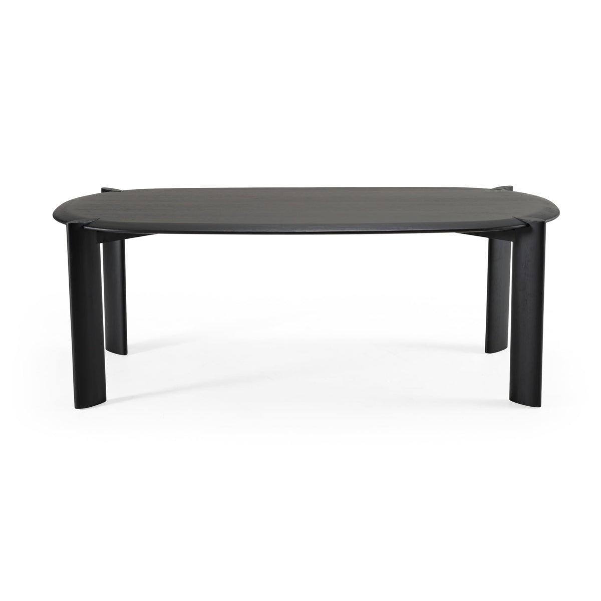 Steven - Modern Black Oval Dining Table by Limari Home – Rubberwood, Black, Model LIM-83024