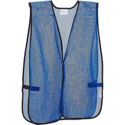 Mesh Hi-Vis Safety Vest by Global Industrial – One Size, Polyester, Blue, Model 641642B