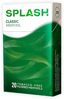 Splash by Djarum Herbal Cigarettes - Classic Menthol - Tobacco & Nicotine Free (20 Total)
