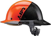 LIFT Safety DAX Fifty 50 Carbon Fiber Full Brim Hardhat (Orange), Medium