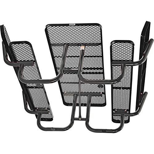Global Industrial Black / 72"L x 83"W x 33"H / Industrial Picnic Tables