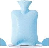 Hot Water Bottle Bag Hotpack for Pain Relief Menstrual Cramp,hot and Cold Compress, Hand Feet Warmer(Color:Blue,Size:1000ml)