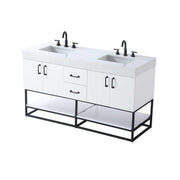 Caroline Bathroom Vanity White by Lighting Design – Wood, White, Model VF29260DWH