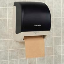 Global Industrial Plastic Automatic Roll Paper Towel Dispenser, 8" Roll, Smoke Gray/Beige