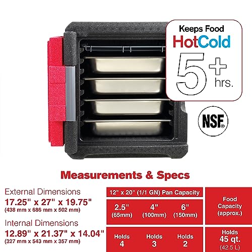 METRO 4 Pans / Red / 45.0 quarts Bus Tubs