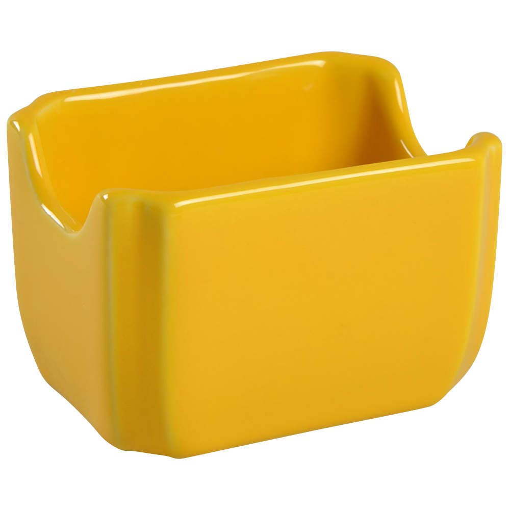 3-1/2" x 2-3/8" Sugar Packet Caddy Daffodil by Homer Laughlin – 3-1/2" x 2-3/8", Ceramic, Daffodil, Model 479342