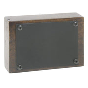 Chalkboard Sign Mango Wood Block - 6"L x 1 3/4"W x 4"H by HUBERT – Wood, Brown, Model MDA-H417-02