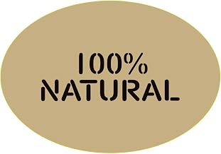 HUBERT Natural Oval Food Label Black Imprint"100% Natural" - 1 1/2"L x 1"H, 500 Per Roll