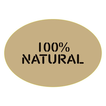 Natural Oval Food Label Black Imprint"100% Natural" - 1 1/2"L x 1"H by HUBERT – Paper, Natural, Pack of 500, Model 11487