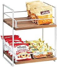 Cal-Mil 3704-2-49 Mid-Century Merchandiser, 16.5" Height, 13" Width, 12" Length, Chrome