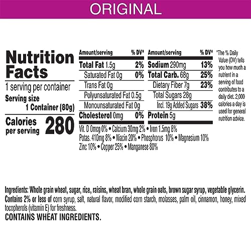 Kellogg's Raisin Bran 2.8 Ounce (Pack of 24) / 12 / 24 Cold Cereal