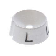 3/4" Hanger Markers Size L 25 per Bag by SIZEAMATIC – Plastic, White, Pack of 25, Model 201025-L
