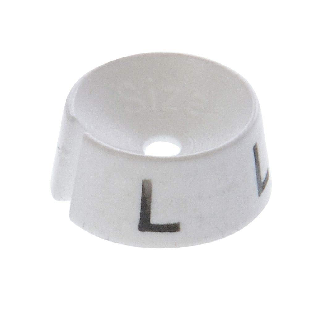 3/4" Hanger Markers Size L 25 per Bag by SIZEAMATIC – Plastic, White, Pack of 25, Model 201025-L