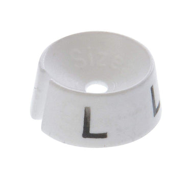 3/4" Hanger Markers Size L 25 per Bag by SIZEAMATIC – Plastic, White, Pack of 25, Model 201025-L