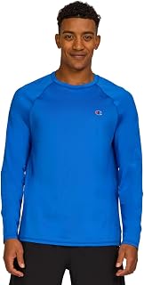 Champion Men's Long Sleeve Rash Guard, UPF 50+ Quick Dry Swim Shirt