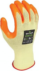 SHOWA 4568 Foam Nitrile Palm Coated Flame and A4 Cut Resistant Safety Glove with Kevlar Liner, 15-Gauge, for Vending Machines, X-Large (12 Pair)
