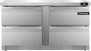 SW60-FB-D Two Section Work Top Refrigerator 60" W, Front Breathing & Four Drawers