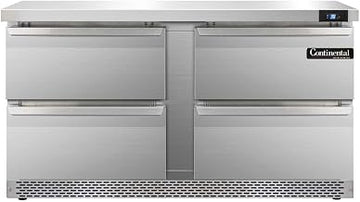 SW60-FB-D Two Section Work Top Refrigerator 60" W, Front Breathing & Four Drawers