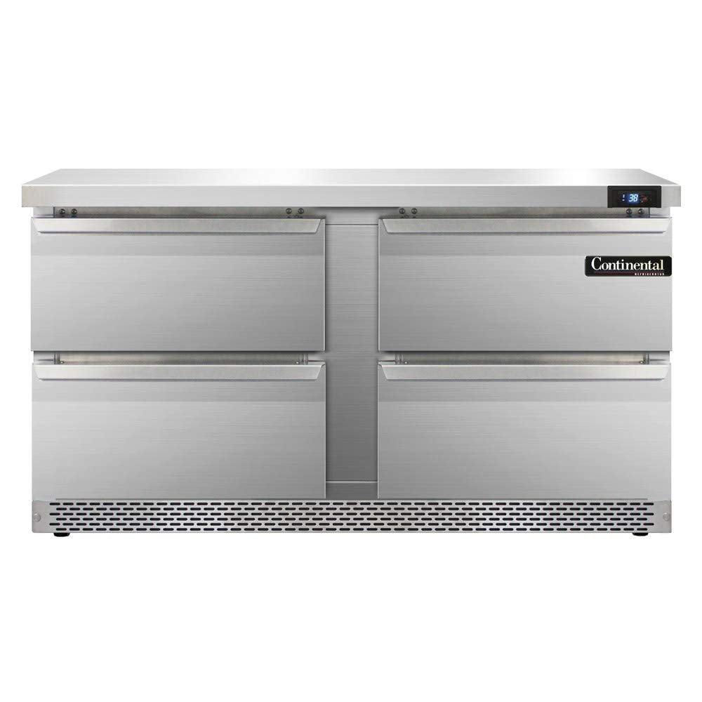 SW60-FB-D Two Section Work Top Refrigerator 60" W by Continental Refrigerator – 17.0 cubic_feet, Model r290